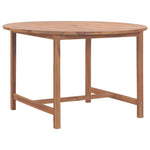 HKH Mesa de Jantar P/ Jardim Ã˜110x75 Cm Madeira de Teca Maciça - Marrom