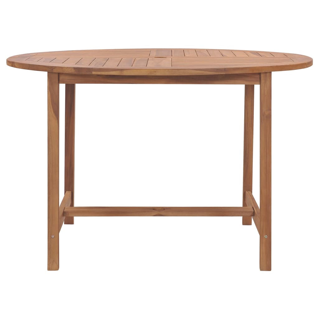 HKH Mesa de Jantar P/ Jardim Ã˜110x75 Cm Madeira de Teca Maciça - Marrom
