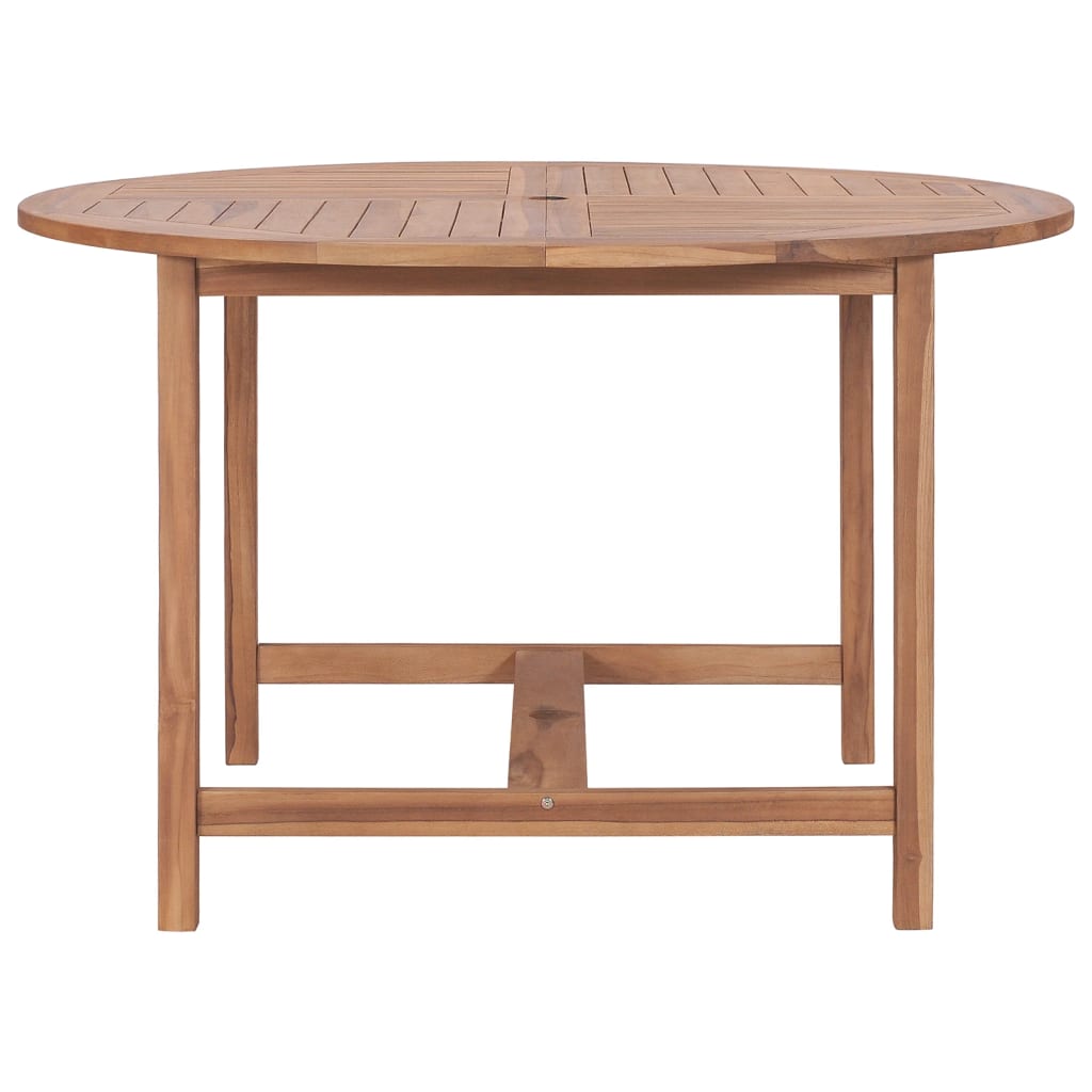 HKH Mesa de Jantar P/ Jardim Ã˜110x75 Cm Madeira de Teca Maciça - Marrom
