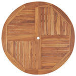 HKH Mesa de Jantar P/ Jardim Ã˜110x75 Cm Madeira de Teca Maciça - Marrom