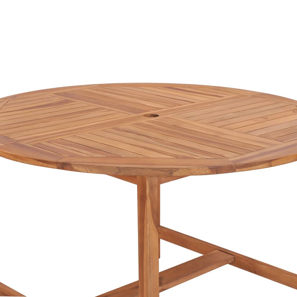HKH Mesa de Jantar P/ Jardim Ã˜110x75 Cm Madeira de Teca Maciça - Marrom