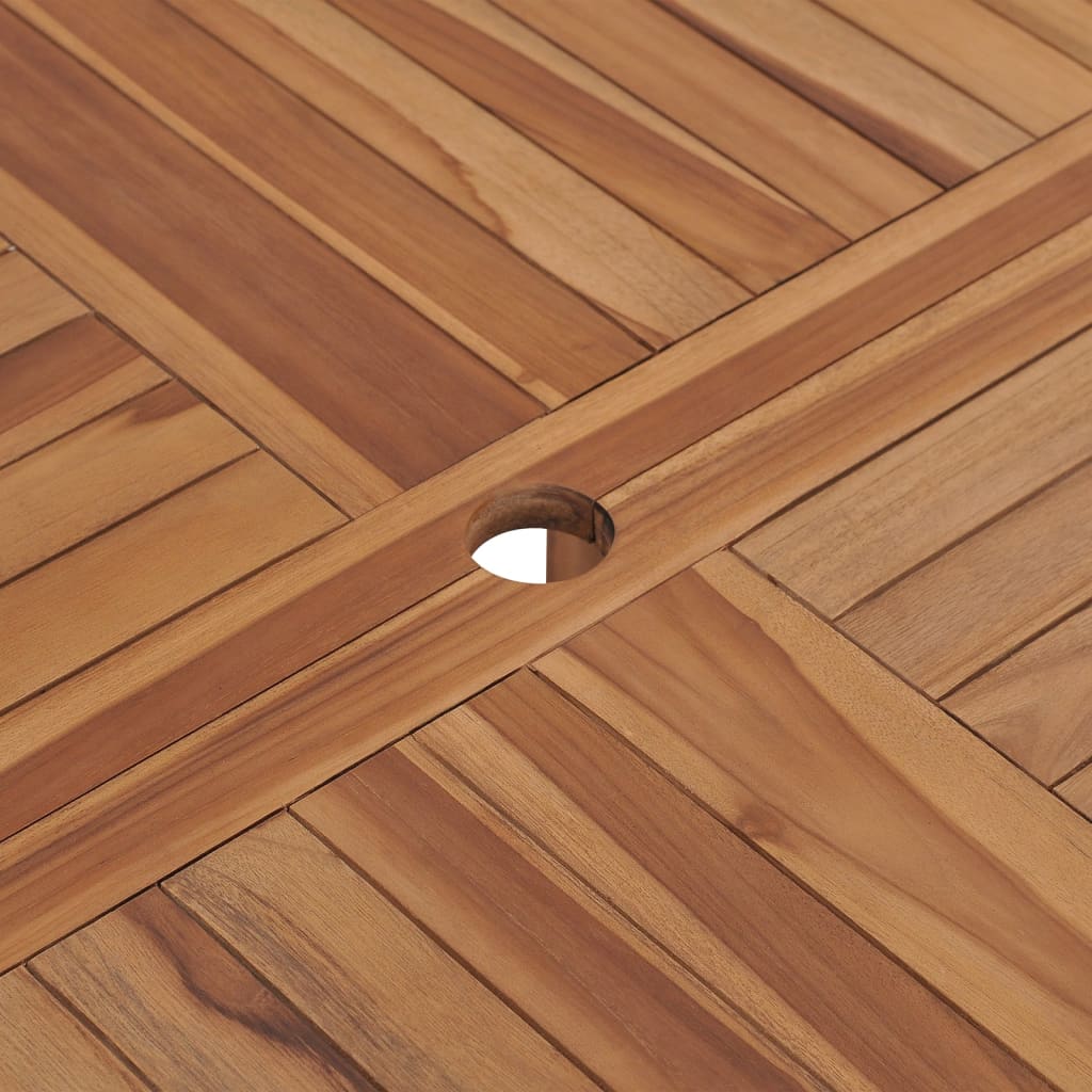 HKH Mesa de Jantar P/ Jardim Ã˜110x75 Cm Madeira de Teca Maciça - Marrom