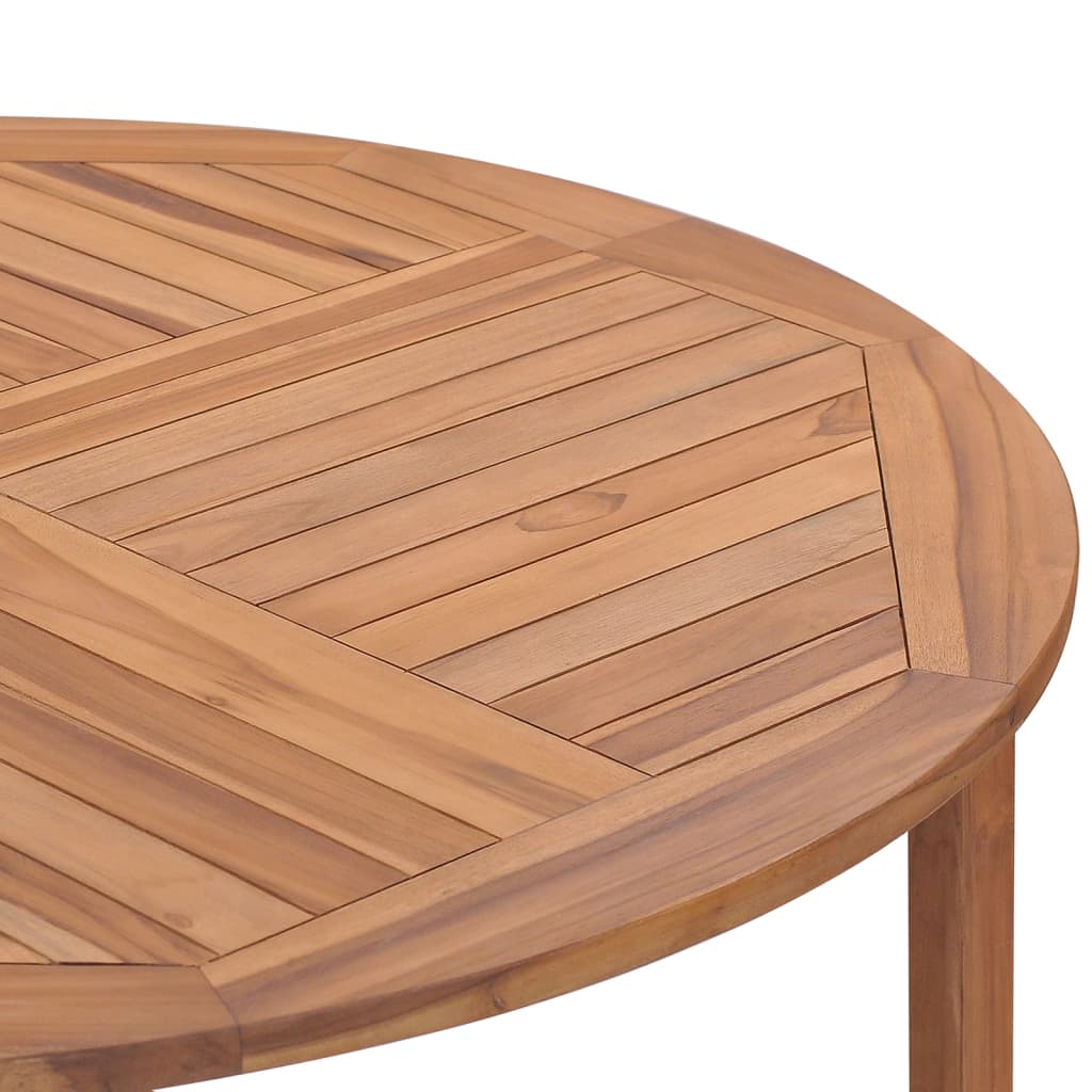 HKH Mesa de Jantar P/ Jardim Ã˜110x75 Cm Madeira de Teca Maciça - Marrom