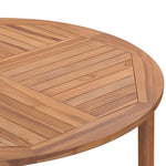 HKH Mesa de Jantar P/ Jardim Ã˜110x75 Cm Madeira de Teca Maciça - Marrom