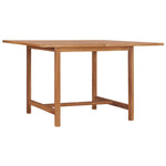 HKH Mesa de Jantar P/ Jardim 110x110x75 Cm Madeira de Teca Maciça - Marrom