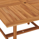 HKH Mesa de Jantar P/ Jardim 110x110x75 Cm Madeira de Teca Maciça - Marrom