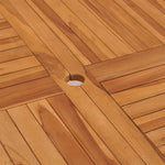 HKH Mesa de Jantar P/ Jardim 110x110x75 Cm Madeira de Teca Maciça - Marrom