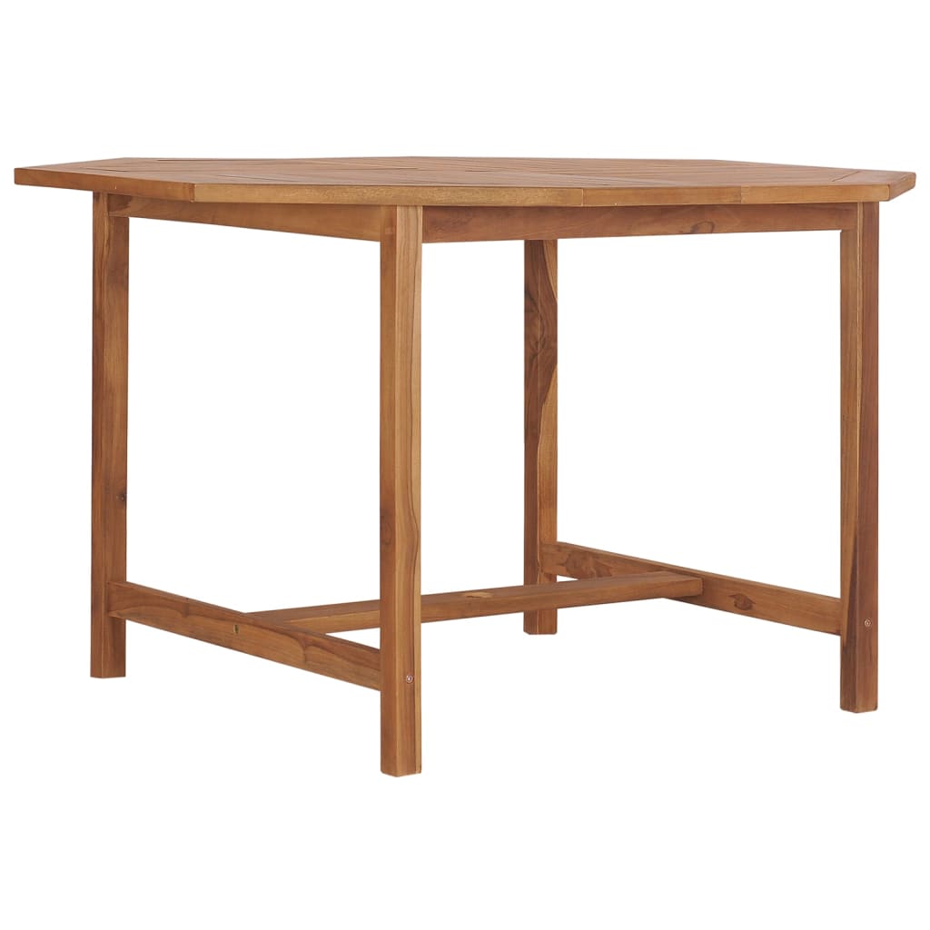 HKH Mesa de Jantar P/ Jardim 110x110x75 Cm Madeira de Teca Maciça - Marrom