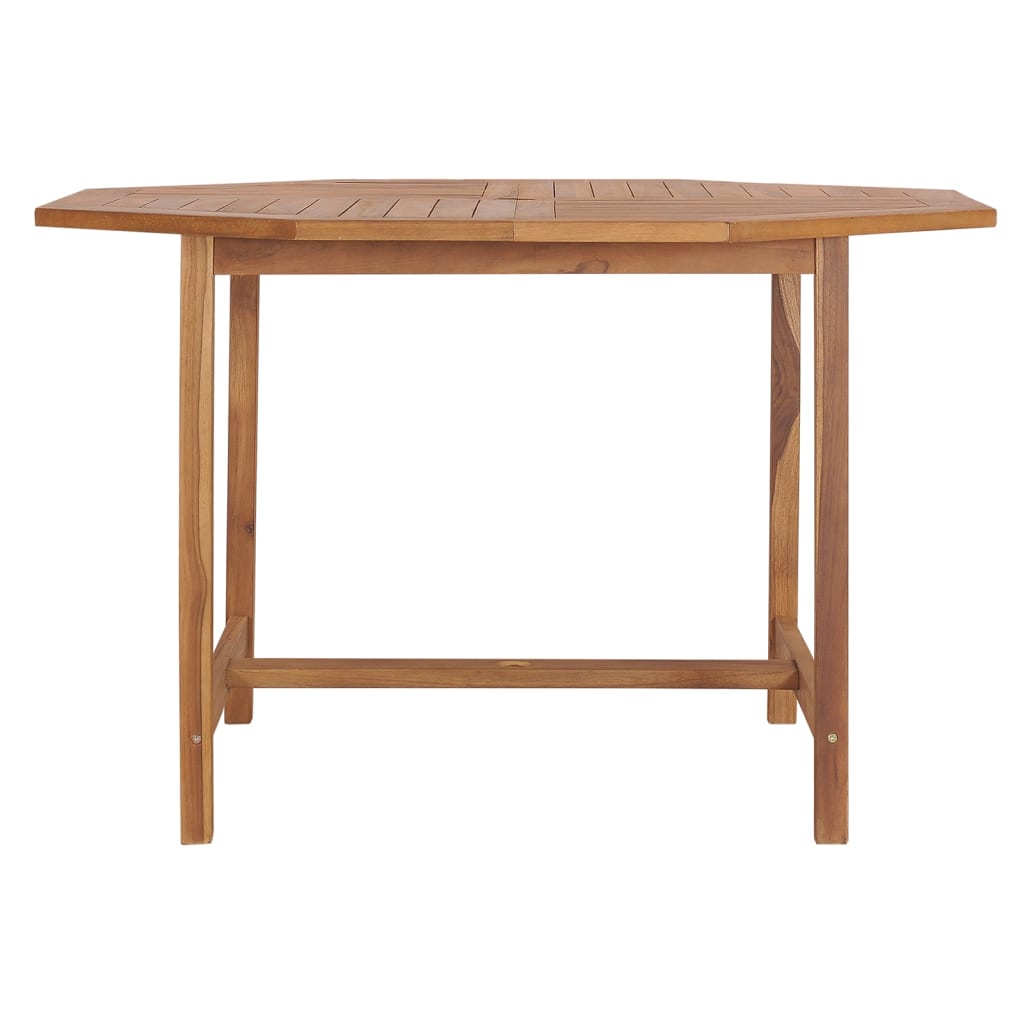 HKH Mesa de Jantar P/ Jardim 110x110x75 Cm Madeira de Teca Maciça - Marrom