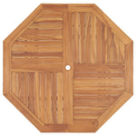 HKH Mesa de Jantar P/ Jardim 110x110x75 Cm Madeira de Teca Maciça - Marrom