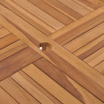 HKH Mesa de Jantar P/ Jardim 110x110x75 Cm Madeira de Teca Maciça - Marrom