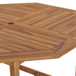 HKH Mesa de Jantar P/ Jardim 110x110x75 Cm Madeira de Teca Maciça - Marrom