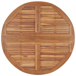 HKH Mesa de Jantar para Jardim Dobrável Ã˜110x75 Cm Teca Maciça - Marrom