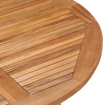 HKH Mesa de Jantar para Jardim Dobrável Ã˜110x75 Cm Teca Maciça - Marrom