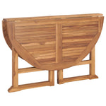 HKH Mesa de Jantar para Jardim Dobrável Ã˜110x75 Cm Teca Maciça - Marrom