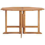 HKH Mesa de Jantar para Jardim Dobrável 110x110x75 Cm Teca Maciça - Marrom