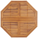HKH Mesa de Jantar para Jardim Dobrável 110x110x75 Cm Teca Maciça - Marrom