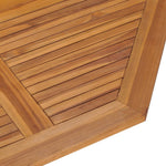 HKH Mesa de Jantar para Jardim Dobrável 110x110x75 Cm Teca Maciça - Marrom