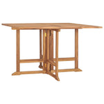 HKH Mesa de Jantar para Jardim Dobrável 110x110x75 Cm Teca Maciça - Marrom