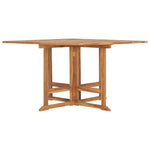 HKH Mesa de Jantar para Jardim Dobrável 110x110x75 Cm Teca Maciça - Marrom