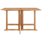HKH Mesa de Jantar para Jardim Dobrável 110x110x75 Cm Teca Maciça - Marrom
