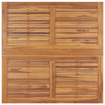 HKH Mesa de Jantar para Jardim Dobrável 110x110x75 Cm Teca Maciça - Marrom