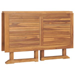 HKH Mesa de Jantar para Jardim Dobrável 110x110x75 Cm Teca Maciça - Marrom