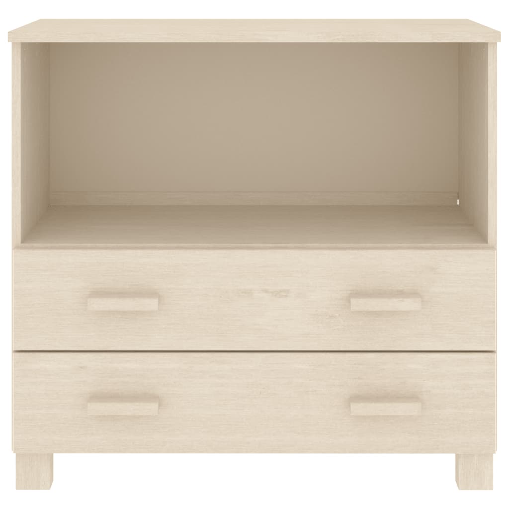 HKH Aparador Hamar em Madeira de Pinho Maciça, Mdf 85 X 35 X 80 Cm - Castanho Mel