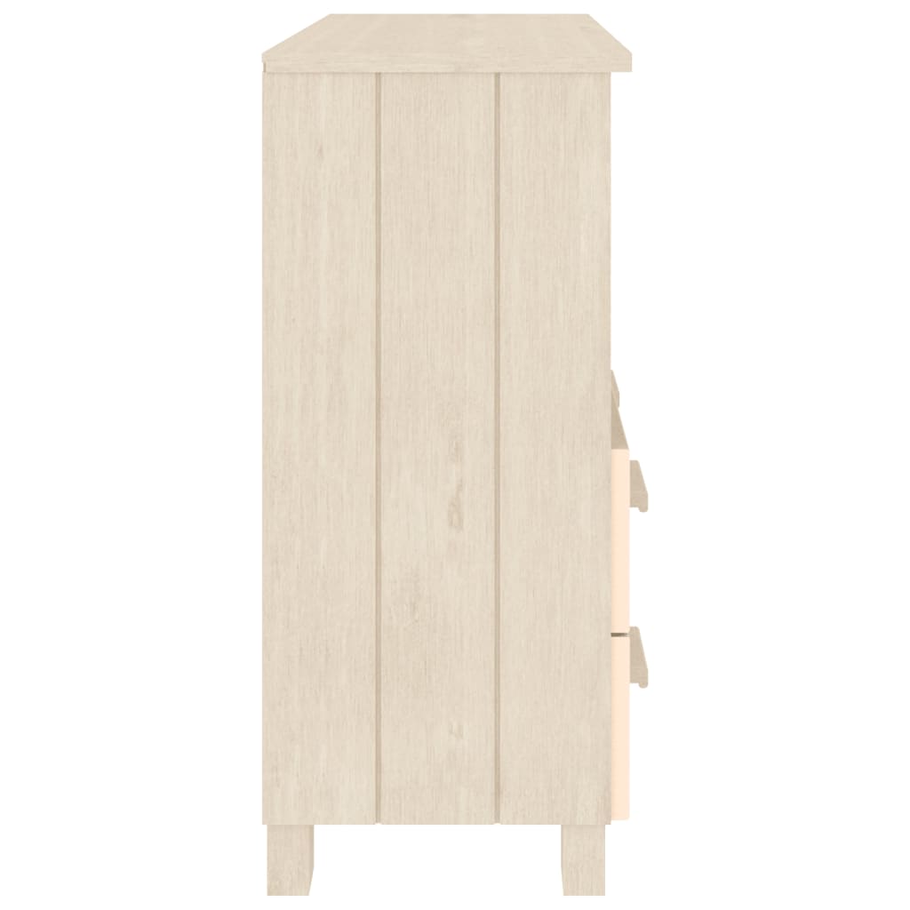 HKH Aparador Hamar em Madeira de Pinho Maciça, Mdf 85 X 35 X 80 Cm - Castanho Mel