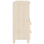 HKH Aparador Hamar em Madeira de Pinho Maciça, Mdf 85 X 35 X 80 Cm - Castanho Mel