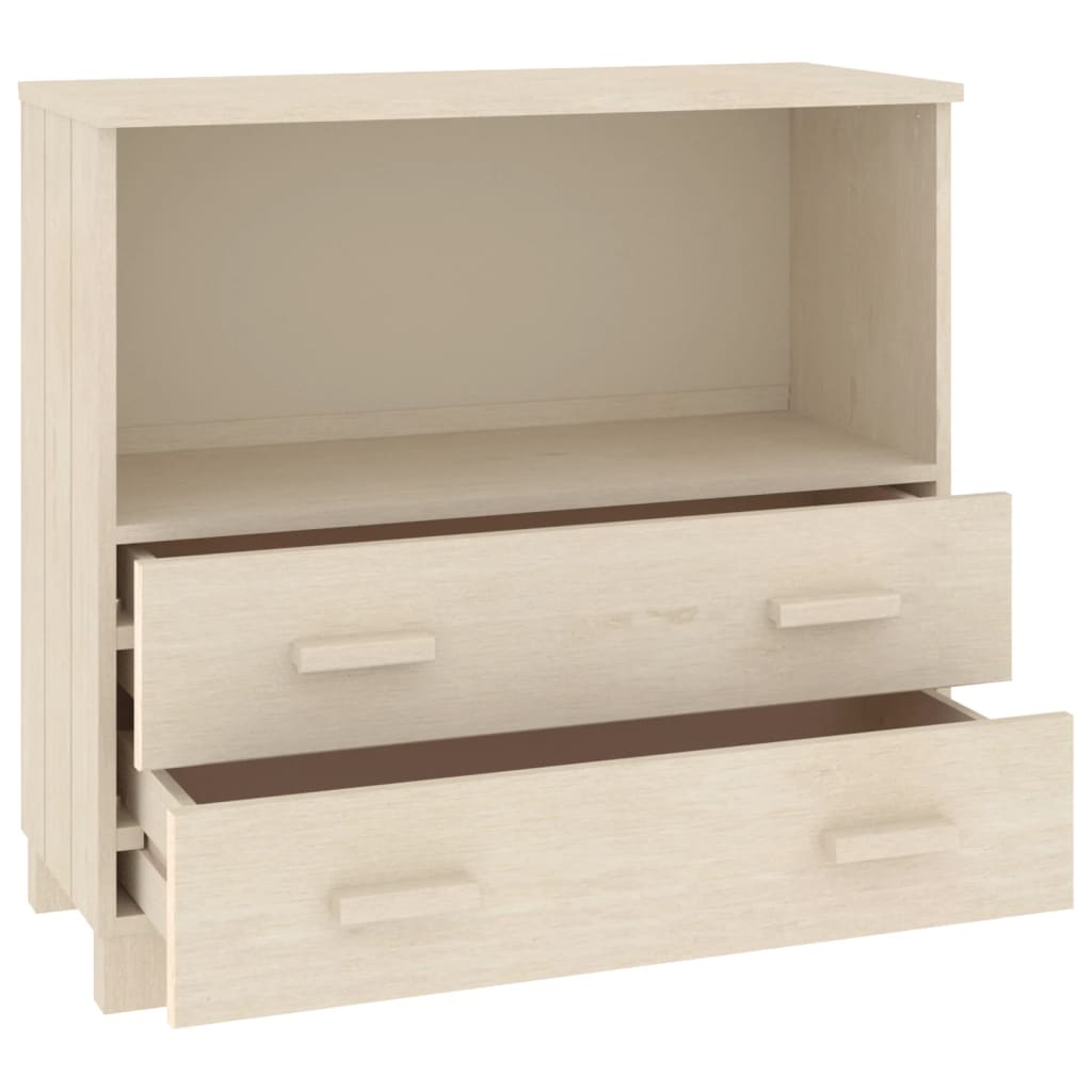 HKH Aparador Hamar em Madeira de Pinho Maciça, Mdf 85 X 35 X 80 Cm - Castanho Mel
