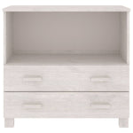 HKH Aparador Hamar em Madeira de Pinho Maciça, Mdf 85 X 35 X 80 Cm - Branco