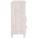 HKH Aparador Hamar em Madeira de Pinho Maciça, Mdf 85 X 35 X 80 Cm - Branco