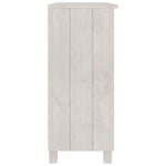 Aparador Hamar Rústico de Madera de Pino Maciza, MDF 80 x 32 x 34 cm - Blanco