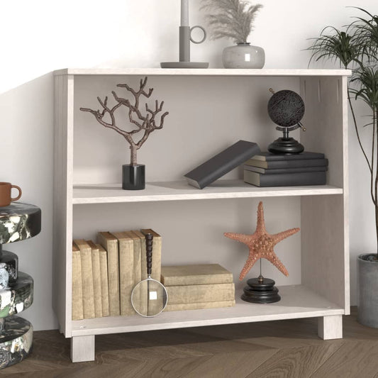 HKH Aparador Hamar Rústico em Madeira de Pinho Maciça, Mdf 80 X 32 X 34 Cm - Branco