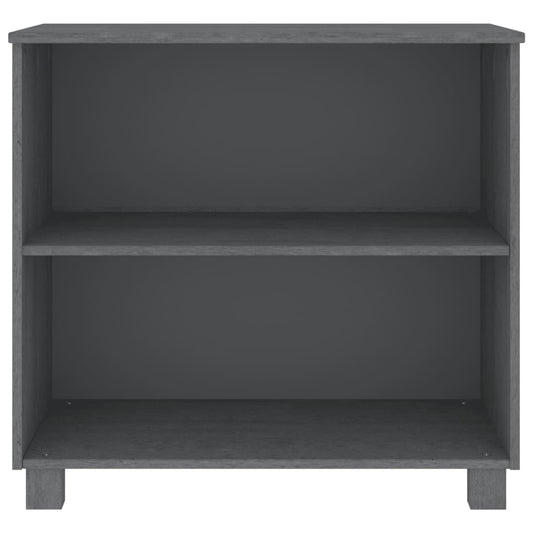 HKH Aparador Hamar Rústico en Madera de Pino Maciza, DM 80 X 32 X 34 Cm - Gris Oscuro