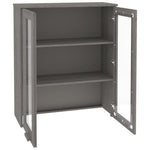 HKH Topo P/ Armário Alto Hamar em Madeira de Pinho Maciça, Mdf 80 X 32 X 31 Cm - Cinzento-Claro