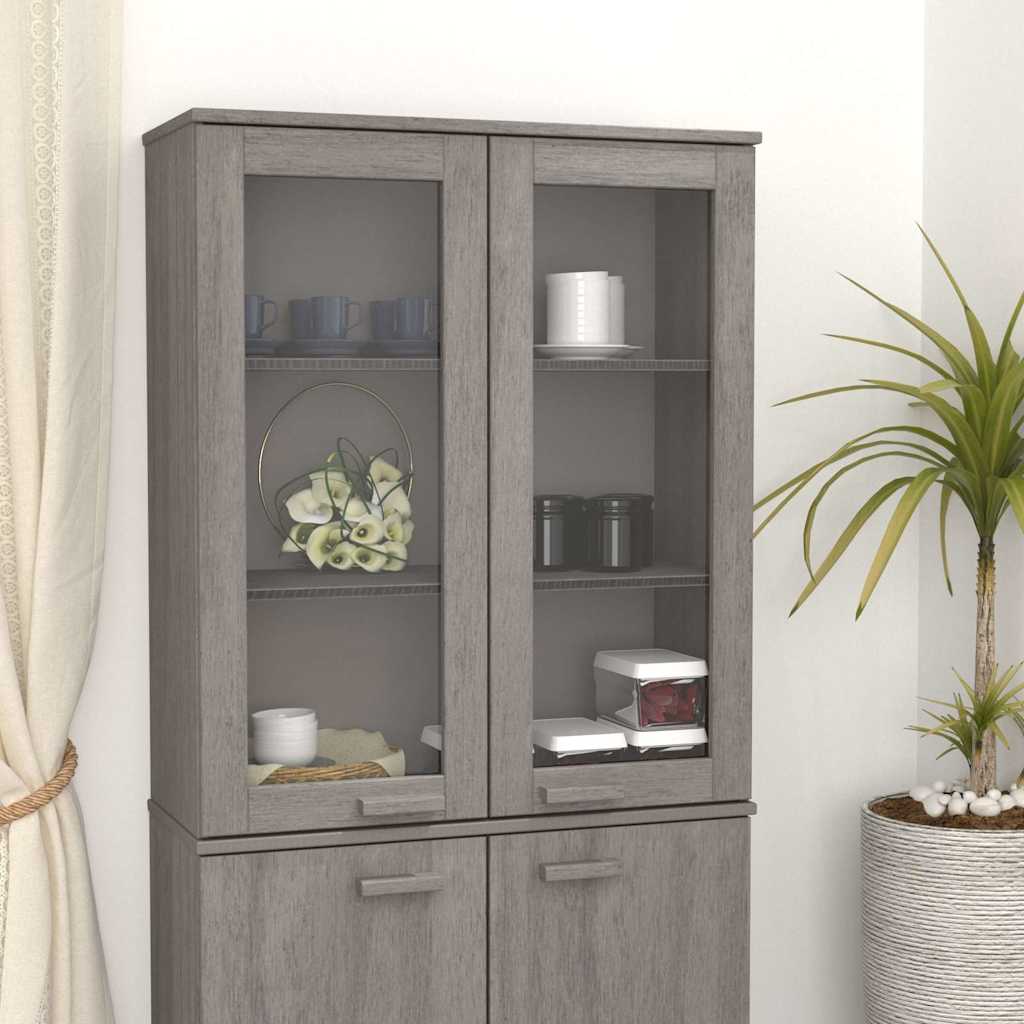 HKH Tapa Superior P/ Armario Alto Hamar en Madera de Pino Maciza, Mdf 80 X 32 X 31 Cm - Gris Claro