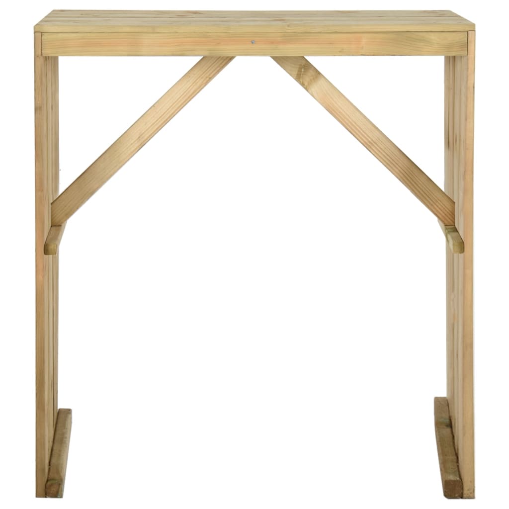 HKH Mesa de bar pino impregnado - Marrón