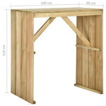 HKH Mesa de Bar Pinho Impregnado - Marrom