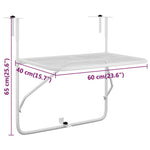 HKH Mesa para Varanda 60x40 Cm Aço - Branco