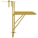 HKH Mesa para Varanda 60x40 Cm Aço Dourado - Ouro