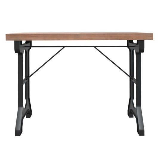 HKH Mesa de Jantar Madeira de Abeto Maciça e em Ferro