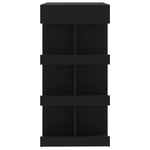 HKH Mesa de Bar com Prateleiras em Derivados de Madeira - Preto