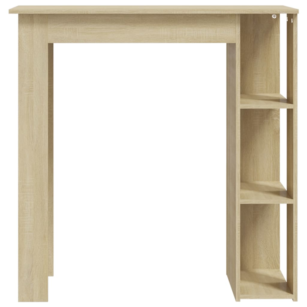 HKH Mesa de Bar con Estantes de Madera Aglomerada Sonoma Roble