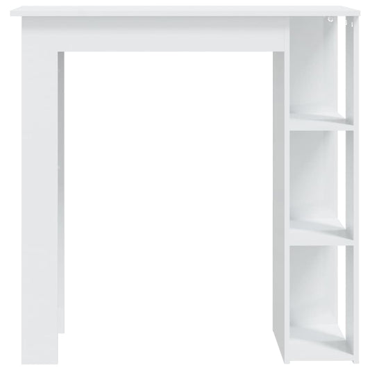 Mesa de Bar HKHEstantes en Aglomerado de Melamina de Alto Brillo - Blanco