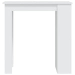 HKH Mesa de Bar com Prateleira em Derivados de Madeira - Branco