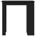 HKH Mesa de Bar com Prateleiras em Derivados de Madeira - Preto