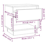 HKH Mesa de Cabeceira em Contraplacado - Preto