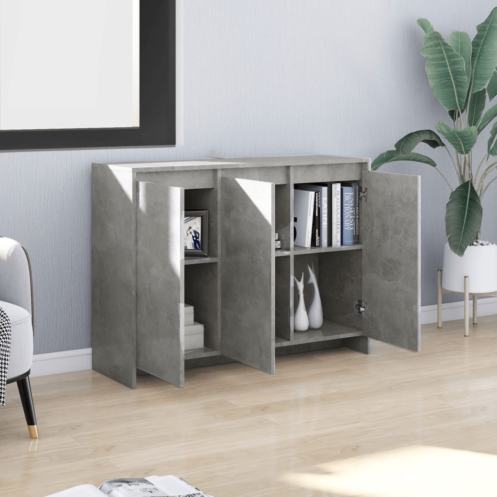 Aparador HKH de madera procesada 102 x 33 x 75 cm - Gris cemento